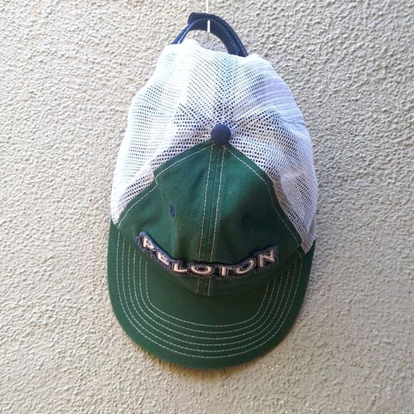 PELOTON Hat Green/Blue White Baseball Cap Snap Back Adjustable Hat Embroidered - Picture 2 of 7